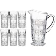 набор для воды/сока muza crystal 7пр.: кувшин + 6 стаканов 1400/400 мл (кор=4наб.)