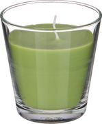 ароматическая свеча в стакане диаметр=8 см. высота=9 см. цвет зеленый 