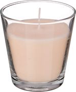 ароматическая свеча в стакане диаметр=8 см. высота=9 см. цвет белый 