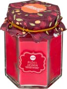 ароматическая свеча в банке роза и жасмин диаметр=7 см. высота=9 см.