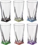 набор стаканов для сока из 6 шт. квадро декорейшн 72т76 350 мл высота=15 см (кор=4набор.)