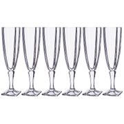 набор бокалов для шампанского из 6 шт. arezzo 140 мл высота=21 см (кор=8набор.)