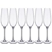 набор бокалов для шампанского из 6 шт. columba 260 мл высота=26,5 см (кор=8набор.)