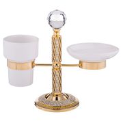 набор для ванной: мыльница и подставка для зубных щеток 25*12 см. высота=21 см. (кор=1набор.)