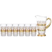 набор для воды/сока lefard gold glass 7пр.: кувшин + 6 стаканов 1400/400 мл (кор=4наб.)