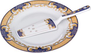 блюдо для торта с лопаткой диаметр=23 см. высота=2 см. (кор=20шт.)