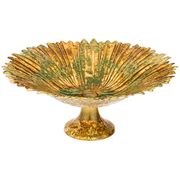 блюдо на ножке venice alma green moss  диаметр 38см высота 16см