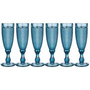 набор бокалов для шампанского гранат из 6шт. серия muza color 200мл. / в=20 см (кор=4наб.)