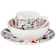 набор для завтрака котомания 3пр. 21,5см/16см/380мл (кор=12наб.)