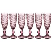 набор бокалов для шампанского пина из 6шт. серия muza color 150мл. / в=20 см (кор=4наб.)