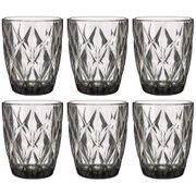 набор стаканов ромбо из 6шт. серия muza color 240мл. / в=10 см (кор=6наб.)