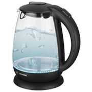 чайник электрический hottek стекло ht-960-404 1,7л 2200вт чёрный, внутренняя подсветка (кор=8шт.)