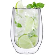 стакан с двойными стенками double-wall 380 мл. диаметр=7,5 см. высота=12,5 см. (кор=48шт.)