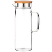 кувшин 1200 мл. с бамбуковой крышкой. диаметр=9 см. высота=24 см. (кор=12шт.)