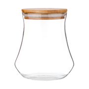 емкость для сыпучих продуктов 750 мл. с бамбук.крышкой диаметр=12 см. высота=12,5 см. (кор=24шт.)