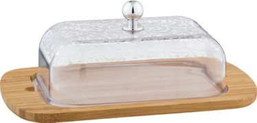 масленка agness с пластиковой крышкой 19*12*7 см (кор=24шт.)