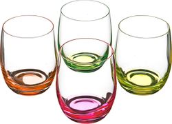 набор стаканов из 4 шт. neon 300 мл. высота=10 см.