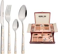 набор столовых приборов agness на 12 персон 72 пр.в деревянном чемодане 55*32*22 см. (кор=2набор.)