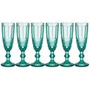 набор бокалов для шампанского серпентина из 6шт. серия muza color 150мл. / в=20 см (кор=4наб.)