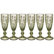 набор бокалов для шампанского ромбо 6шт. серия muza color 150мл. / в=20 см. (кор=4наб.)