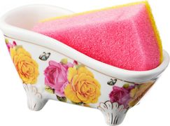 подставка ванночка для губки 13,5*5,5*7 см.в комплекте с губкой (кор=72шт.)