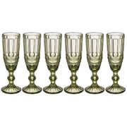 набор бокалов для шампанского серпентина из 6шт. серия muza color 150мл. / в=20 см (кор=4наб.)