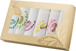 комплект салфеток 42*42см-6шт печенье с пожеланиями, 100% хлопок, белый