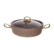 сотейник agness премиум  экселент 26x7,5 см,3,9 л инд дно, трехслойное покр granit, pfoa free