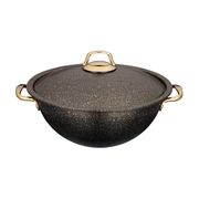 казан agness премиум черное золото 30x13,5 см 6,5 л трехслойное покр granit, pfoa free