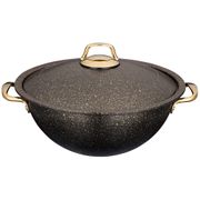 казан agness премиум черное золото  32x15 см 7,8 л трехслойное покр granit, pfoa free