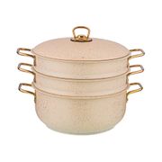 кастрюля-мантоварка agnessparadise 26x12/26х7,2/26х7,2 см,  трехслойное покр granit, pfoa free