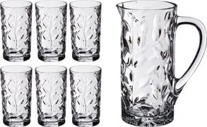 набор для сока 7 пред. лаурус графин 1200 мл. + 6 стаканов 250 мл. высота=23/12 см.