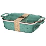 блюдо для запекания с крышкой bronco nature 24*14*6 см 600 мл мятное (кор=12шт)