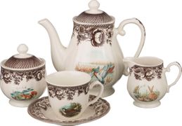 чайный сервиз на 6 персон 17 пр. охота 1150/240 мл.(кор=2набор.)