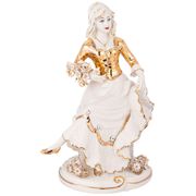 статуэтка девушка с цветами высота=26 см.