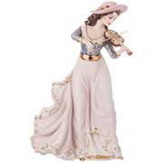 статуэтка декоративная дама в шляпе со скрипкой 20*12 см. высота=33 см.