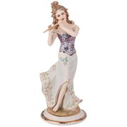 статуэтка декоративная девушка с флейтой 15*15 см. высота=37 см.