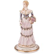 статуэтка девушка с корзинкой с розами  длина=17 см высота=33 см