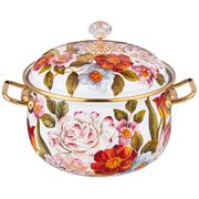 кастрюля эмалированная с крышкой, 6,1л, диа.24см