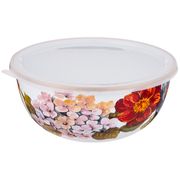 миска эмалированная с пластиковой крышкой, 20 х 9 см / 1,7л