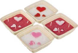 набор свечей из 4 шт. сердца 11*11*4 см.