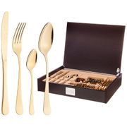 набор столовых приборов stressa gold в деревянном ящике на 6 персон 24 пр