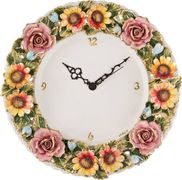 часы настенные цветы диаметр= 33 см.диаметр циферблата=20 см.