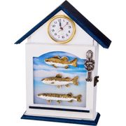 КЛЮЧНИЦА С ЧАСАМИ 28,5*22*6 СМ. ДИАМЕТР ЦИФЕРБЛАТА=6 СМ. (КОР=24 ШТ.) 222-743