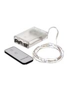 VEGAS   Электрогирлянда "Нить" 20 холодных LED ламп РОСА, серебристый провод, 2 м, на батарейках (не