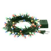 VEGAS   Электрогирлянда "Нить" 50  разноцветных ламп "рис", контроллер 8 режимов, зеленый провод, 5 