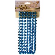 ДЕКОР.  ИЗДЕЛИЕ "ГИРЛЯНДА БУСИНКИ" 2,7 М НА БЛИСТЕРЕ ЦВЕТ СИНИЙ БЕЗ УПАКОВКИ (КОР=72 ШТ.) 224-040