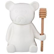 БАНКА ДЛЯ МЕДА С ДЕРЕВЯННОЙ ПАЛОЧКОЙ 11*8,5 СМ 250 МЛ ВЫСОТА=15СМ (КОР=24ШТ. 587-128