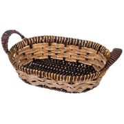 КОРЗИНКА С РУЧКАМИ КОЛЛЕКЦИЯ "НАТУРЕЛЬ" ЗОЛОТОЙ КАНТ 28*20*6/9 СМ (КОР=100 ШТ.) 109-234