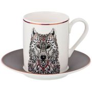 КОФЕЙНЫЙ НАБОР НА 1 ПЕР. "ВОЛК" 2 ПР. 100МЛ МАЛ.УП. 12ШТ (КОР=48НАБ.) 97-621